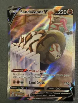 Sandaconda V 252/264 ALT ART Fusion Strike HOLO NM Pokemon Card - Image 2