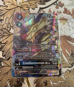 Digimon Card Game CresGarurumon Alternate Art Foil EX9-020 R Versus Monsters - Image 1