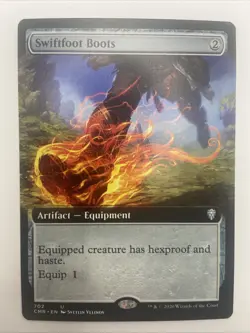 MTG Swiftfoot Boots Extended Art 702 Uncommon Commander Legends NM - Image 1