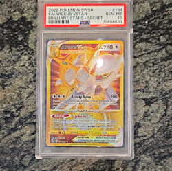Pokemon 2022 Brilliant Stars Arceus VSTAR Secret Rare Holo 184/172 PSA 10 - Image 1