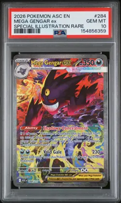 2026 POKEMON ASC EN-ASCENDED HEROES #284 MEGA GENGAR EX PSA 10 - Image 1