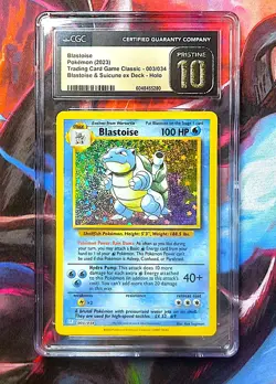 CGC 10 Pristine Blastoise #003/034 English Holo Pokemon TCG - Image 1