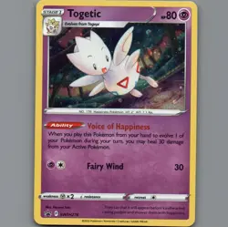 Pokemon Card - Togetic SWSH276 Black Star Promo NM - Image 1