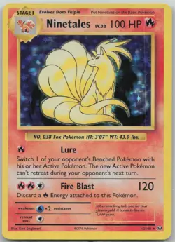 Ninetales – Pokemon TCG Evolutions 15/108 Holo Rare MP - Image 1
