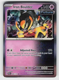 Iron Boulder 046/131 Holo Prismatic Evolutions R Holo NM/M Pokemon - Image 1