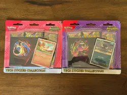 Pokemon 2x Ascended Heros Charmander & Gastly Tech Sticker Collection New Sealed - Image 1