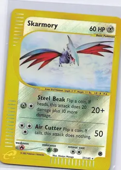 Skarmory 27/165 Expedition Base Set Pokemon Reverse Holo LP - Image 1