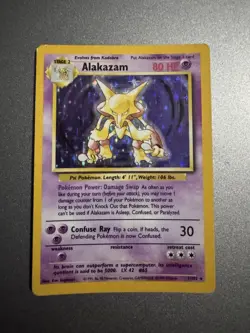 Alakazam 1/102 Base Set Unlimited Holo Pokemon LP - Image 1