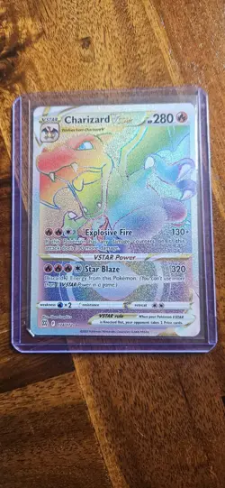Charizard VSTAR Rainbow Secret Rare Card Brilliant Stars 174/172 - Image 1