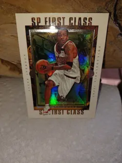 Allen Iverson SP FIRST CLASS Authentic Sixers 1999-2000 card. - Image 2