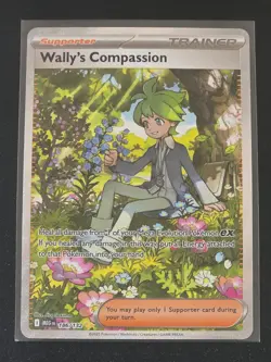 Pokemon TCG Card Wally’s Compassion 186/132 Mega Evolution SIR - NM - Image 1