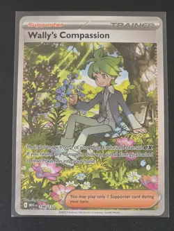 Pokemon TCG Card Wally’s Compassion 186/132 Mega Evolution SIR - NM - Image 2
