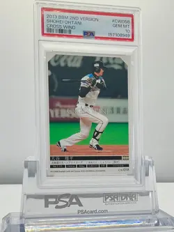 SHOHEI OHTANI 2013BBM 2ND VERSION CROSS WIND #CW058 PSA10!GEMMINT!ROOKIE CARD! - Image 3