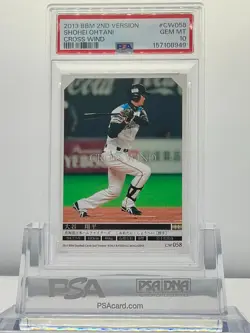 SHOHEI OHTANI 2013BBM 2ND VERSION CROSS WIND #CW058 PSA10!GEMMINT!ROOKIE CARD! - Image 4