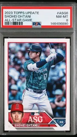 2023 Topps Update Shohei Ohtani All Star Game #ASG-6 Angels PSA 8 Baseball Card - Image 2