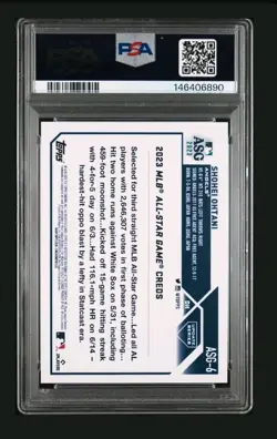 2023 Topps Update Shohei Ohtani All Star Game #ASG-6 Angels PSA 8 Baseball Card - Image 3
