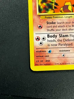 Blaine's Growlithe 62/132 - Gym Challenge Vintage Pokemon TCG Card LP - Image 2