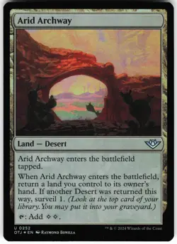 Arid Archway U Outlaws of Thunder Junction OTJ Foil 252 MTG LP - Image 1