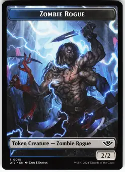 Zombie Rogue // Plot Double-Sided Token T Outlaws of Thunder Junction OTJ Normal - Image 1
