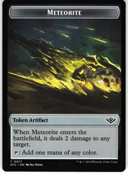 Meteorite Token T Outlaws of Thunder Junction OTJ Normal 17 MTG NM - Image 1