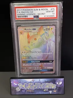 Pokemon Card Raichu GX 75/73 Secret Rare Shining Legends PSA 10 Gem Mint - Image 1