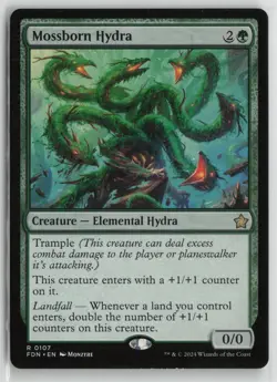 Mossborn Hydra Near Mint 107 Foundations MTG - Image 1
