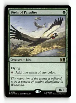 Birds of Paradise 170 Commander: Marvel Super Heroes Magic: The Gathering NM - Image 1