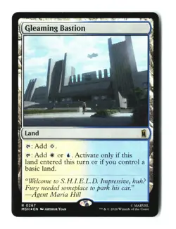 Gleaming Bastion 267 MTG MSH R NM Foil - Image 1