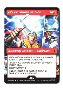 Mjolnir Hammer of Thor Borderless 303 MTG MSH M NM - Image 1