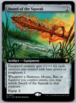 Sword of the Squeak (Extended Art) Commander: Bloomburrow Magic The Gathering NM - Image 1