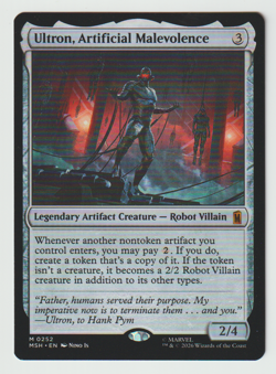 Magic the Gathering Marvel Super Heroes #252 Ultron, Artificial Malevolence NM - Image 1