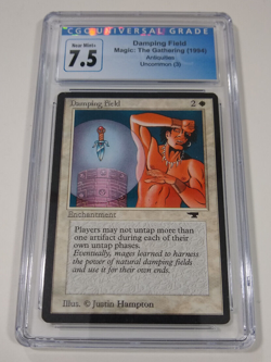 Magic MTG Graded Antiquities Damping Field Reserved List CGC 7.5 Near Mint+ - Image 1