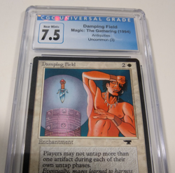 Magic MTG Graded Antiquities Damping Field Reserved List CGC 7.5 Near Mint+ - Image 2