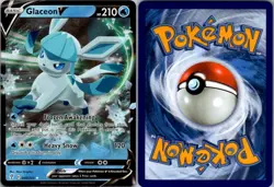 Glaceon V 040/203 Holo V Rare Evolving Skies Pokemon Near Mint - Image 1