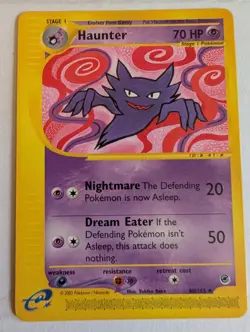 Vintage e-reader 2002 Pokemon Expedition Base Set Haunter card (card #80/165) - Image 1
