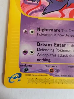 Vintage e-reader 2002 Pokemon Expedition Base Set Haunter card (card #80/165) - Image 4