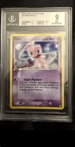 Pokemon Mew 111/110 EX Holon Phantoms Secret Rare Holo 50 HP 2006 BGS 9 - Image 1