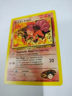 NM Brock's Vulpix 37/132 Gym Challenge Uncommon Pokemon Card - Image 2