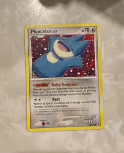 Pokemon TCG Munchlax Rising Rivals 69/111 Regular Common Non Holo 2009 - LP - Image 1