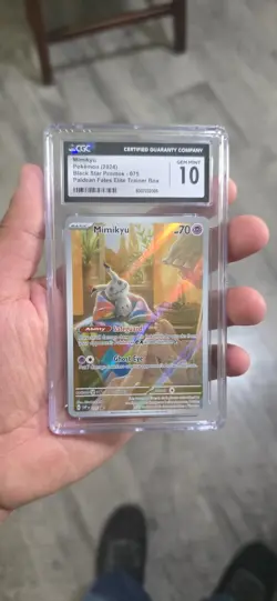 2024 POKEMON PALDEAN FATES PROMO #075 MIMIKYU CGC 10 - Image 1