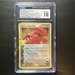 Pokemon Team Magma's Groudon Celebrations Classic Coll. Holo #9 CGC 10 Gem Mint - Image 1