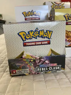 Rebel Clash EMPTY Booster Box GREAT CONDITION - No Packs Pokemon TCG FAST SHIP! - Image 1