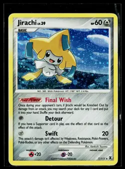Jirachi 7/111 2009 Pokemon Platinum Rising Rivals Holo HP - Image 1