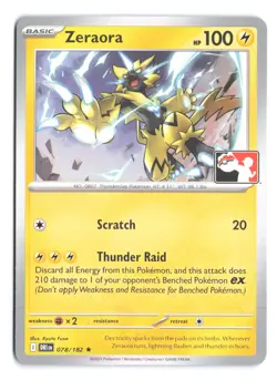 Pokemon Zeraora Destined Rivals 078/182 Prize Pack Series 9 Non Holo - Image 1
