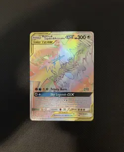Pokemon Card Moltres & Zapdos & Articuno GX 69/68 Hidden Fates Rainbow Rare NM - Image 1