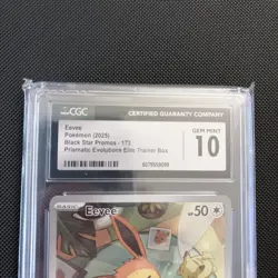 Pokemon Eevee Holo #173 Prismatic Evolutions Promo 2025 - CGC 10 Gem Mint - Image 2