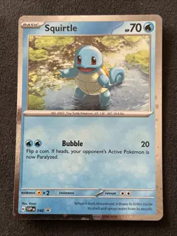 2023 Pokemon Scarlet & Violet 151 File Promo 048 Squirtle Double Swirl - Image 1