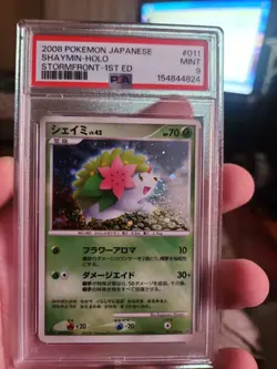 Pokemon Japanese Shaymin Holo 011/092 Stormfront Unlimited PSA 9 - Image 1