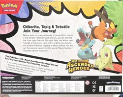 Pokemon TCG Mega Evolution Ascended Heroes Deluxe Pin Box Chikorita Tepig Totod… - Image 2