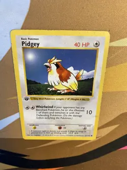 Pokemon Base Set Pidgey 57/102 - Common 1st Edition Shadowless MP - Image 4